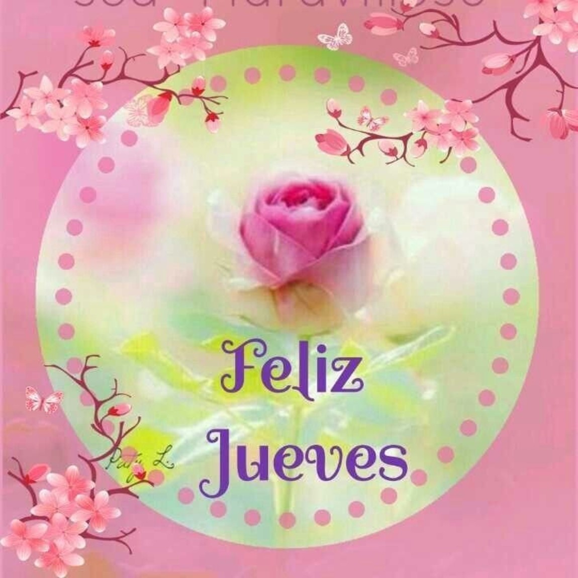 Mensaje feliz jueves